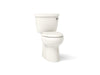 KOHLER K-5310-RA Cimarron Two-piece elongated toilet with skirted trapway, 1.28 gpf, biscuit