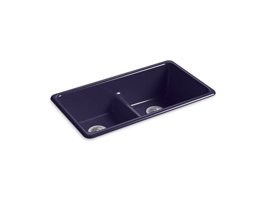 KOHLER Iron/Tones Smart Divide 33" top-/undermount double-bowl kitchen sink