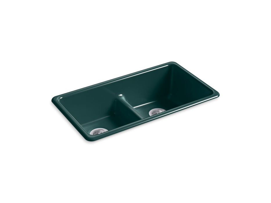 KOHLER Iron/Tones Smart Divide 33" top-/undermount double-bowl kitchen sink