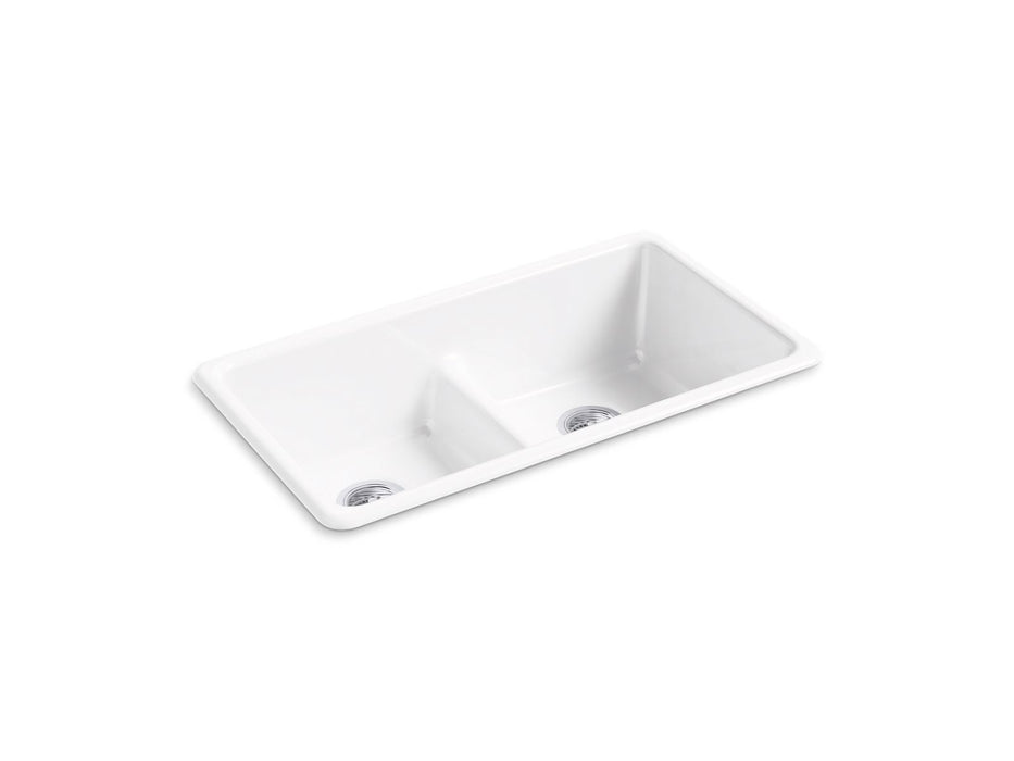 KOHLER Iron/Tones Smart Divide 33" top-/undermount double-bowl kitchen sink