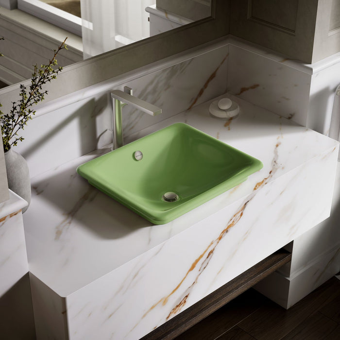 KOHLER K-5400-PFG Iron Plains 18-1/2" rectangular vessel bathroom sink