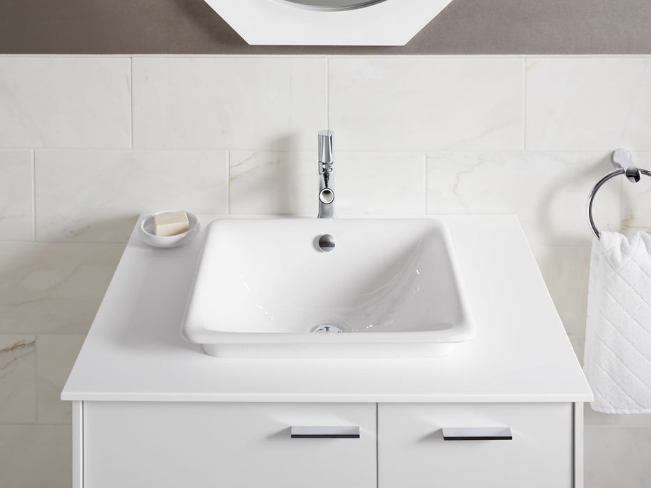 KOHLER K-5400-B Iron Plains 18-1/2" rectangular vessel bathroom sink