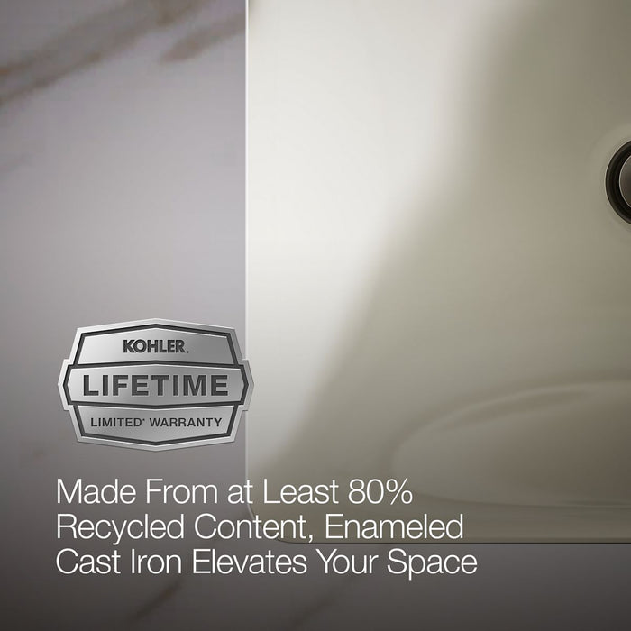 KOHLER Iron Plains 18-1/2" rectangular drop-in/undermount bathroom sink