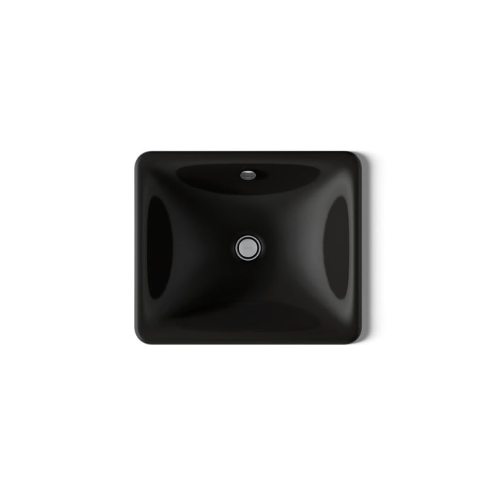KOHLER K-5400 Iron Plains 18-1/2" rectangular drop-in/undermount bathroom sink, black black - view 3