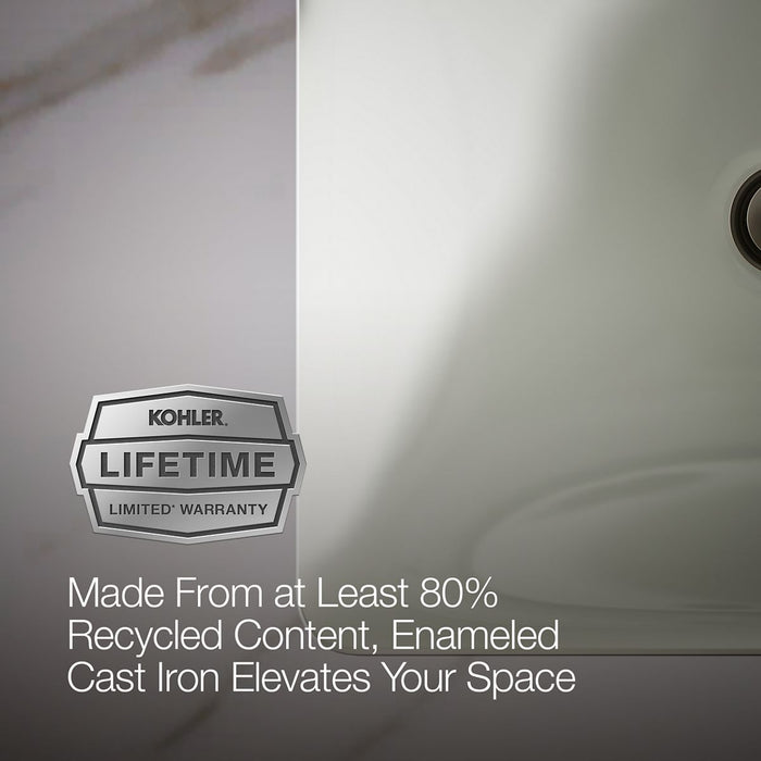 KOHLER Iron Plains 18-1/2" rectangular drop-in/undermount bathroom sink