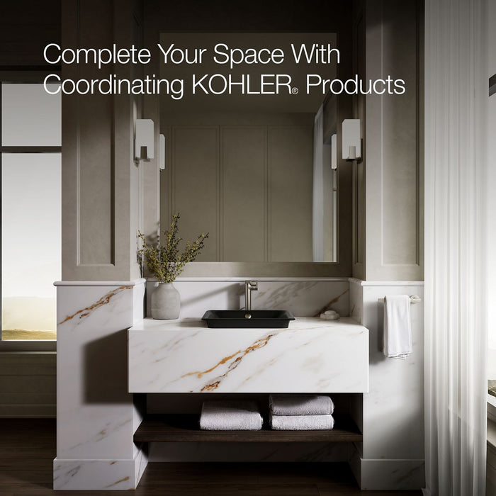 KOHLER K-5400-P5 Iron Plains 18-1/2" rectangular vessel bathroom sink, black black - view 5