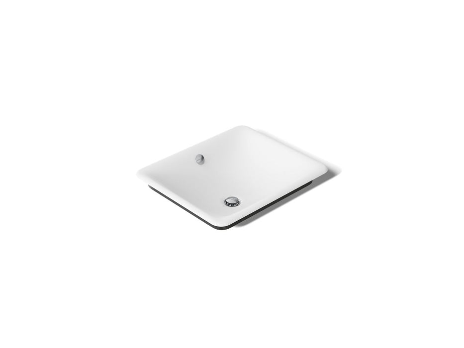 KOHLER K-5400-P5 Iron Plains 18-1/2" rectangular vessel bathroom sink, white