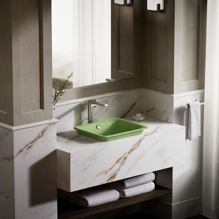 KOHLER K-5400-PFG Iron Plains 18-1/2" rectangular vessel bathroom sink