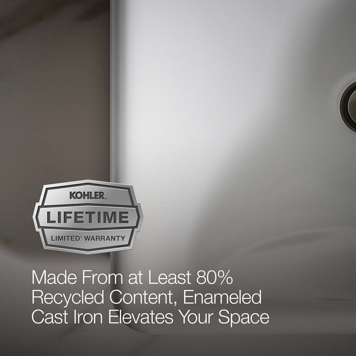 Kohler Iron Plains 18-1/2" rectangular vessel bathroom sink