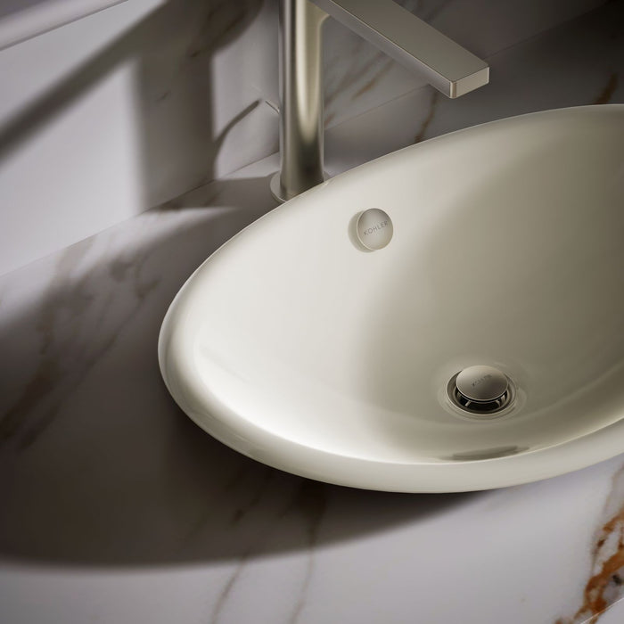 KOHLER K-5403-B Iron Plains 20-3/4" oval vessel bathroom sink