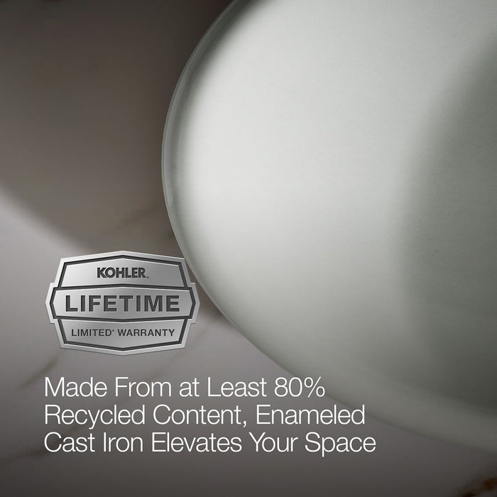 Kohler Iron Plains 20-3/4" oval vessel bathroom sink