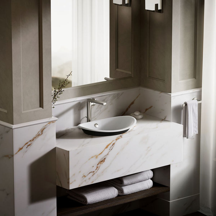 KOHLER K-5403-P5 Iron Plains 20-3/4" oval vessel bathroom sink, white - view 4