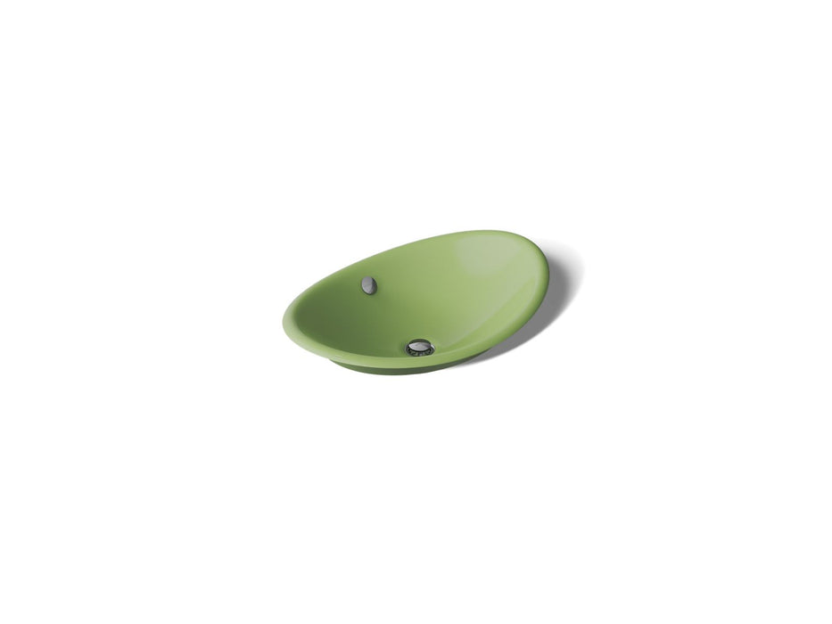 KOHLER K-5403-PFG Iron Plains 20-3/4" oval vessel bathroom sink