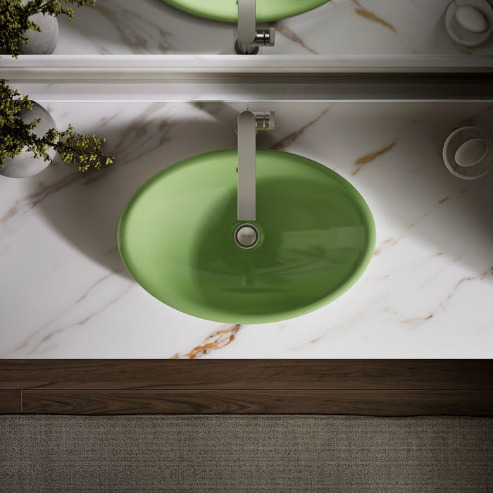 KOHLER K-5403-PFG Iron Plains 20-3/4" oval vessel bathroom sink
