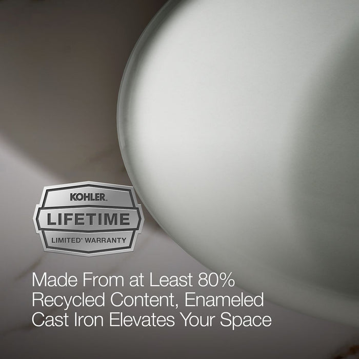 Kohler Iron Plains 20-3/4" oval vessel bathroom sink