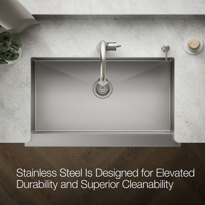 KOHLER Strive 35-1/2" undermount single-bowl farmhouse kitchen sink