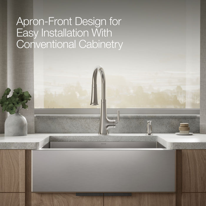 KOHLER K-5417 Strive 29-1/2" undermount single-bowl farmhouse kitchen sink