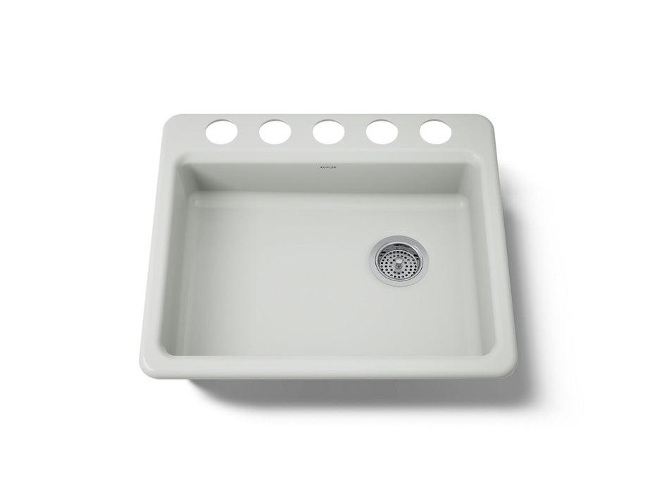 KOHLER K-5479-5U Riverby 25" undermount single-bowl kitchen sink