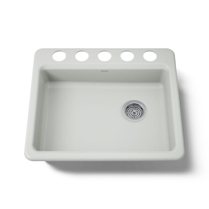 KOHLER K-5479-5U Riverby 25" undermount single-bowl kitchen sink