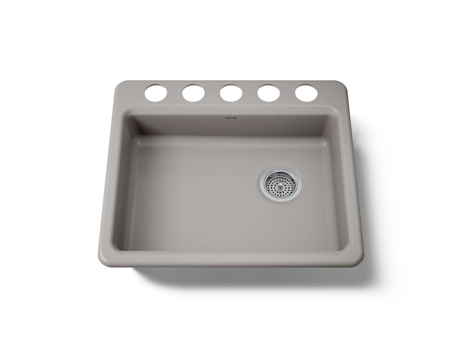 KOHLER K-5479-5U Riverby 25" undermount single-bowl kitchen sink