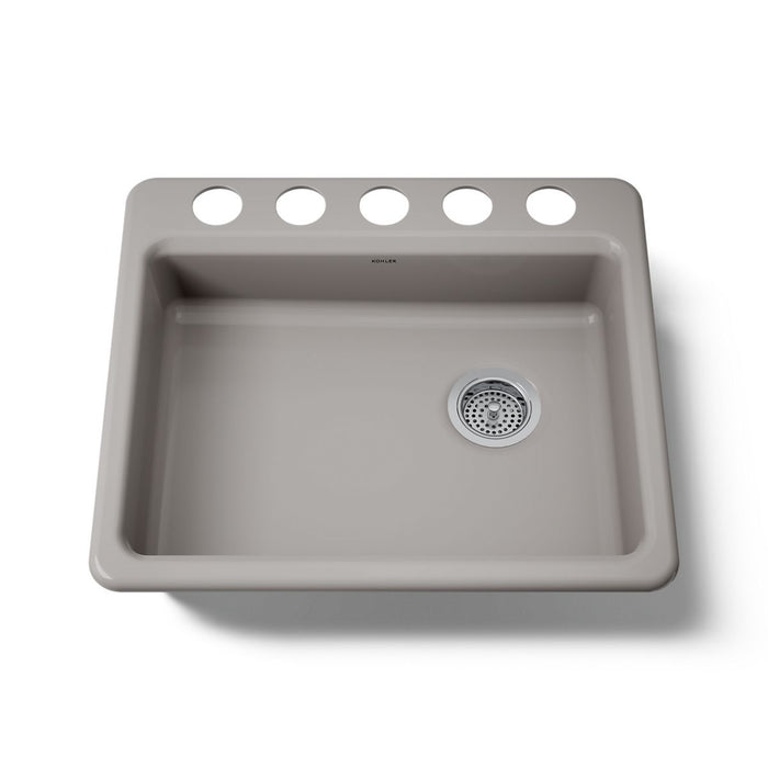 KOHLER K-5479-5U Riverby 25" undermount single-bowl kitchen sink