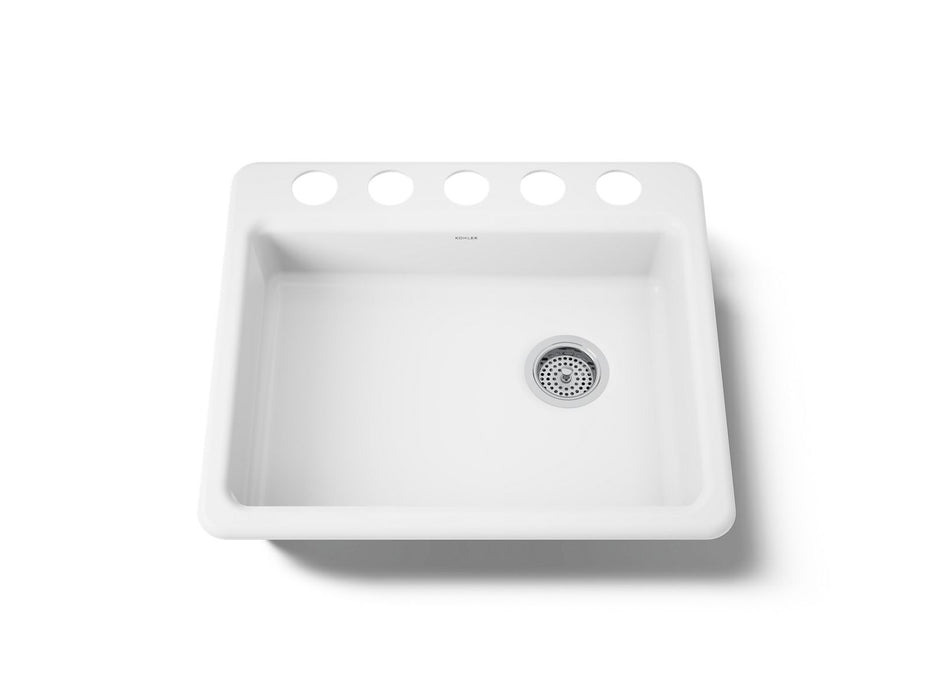 Kohler Riverby 25" undermount single-bowl kitchen sink