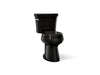 KOHLER K-5481-RA Highline Two-piece round-front toilet, 1.28 gpf, black black