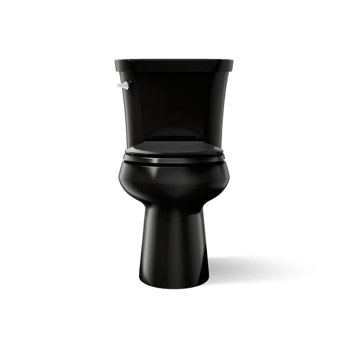 KOHLER K-5481 Highline Two-piece round-front toilet, 1.28 gpf - Black Black