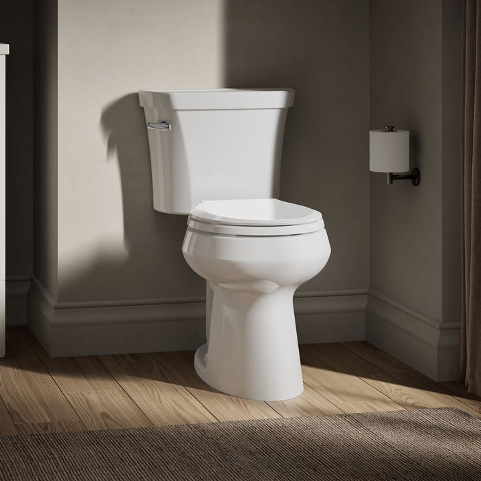 KOHLER K-5481 Highline Two-piece round-front toilet, 1.28 gpf - White