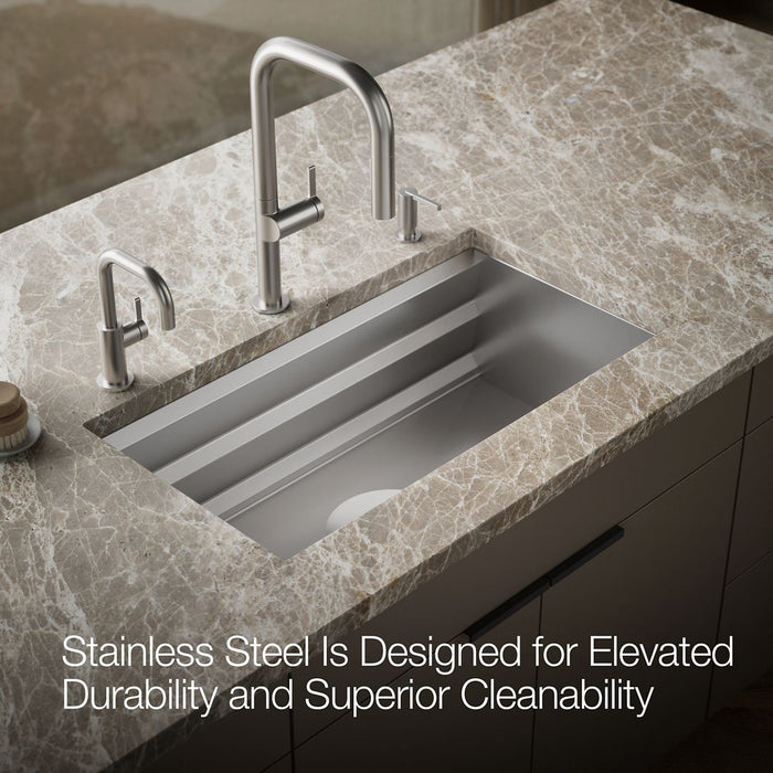 KOHLER Prolific 33" undermount single-bowl workstation kitchen sink