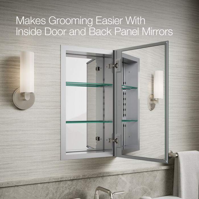 KOHLER K-56001 Embark Premium XL 15" x 26" rectangular medicine cabinet