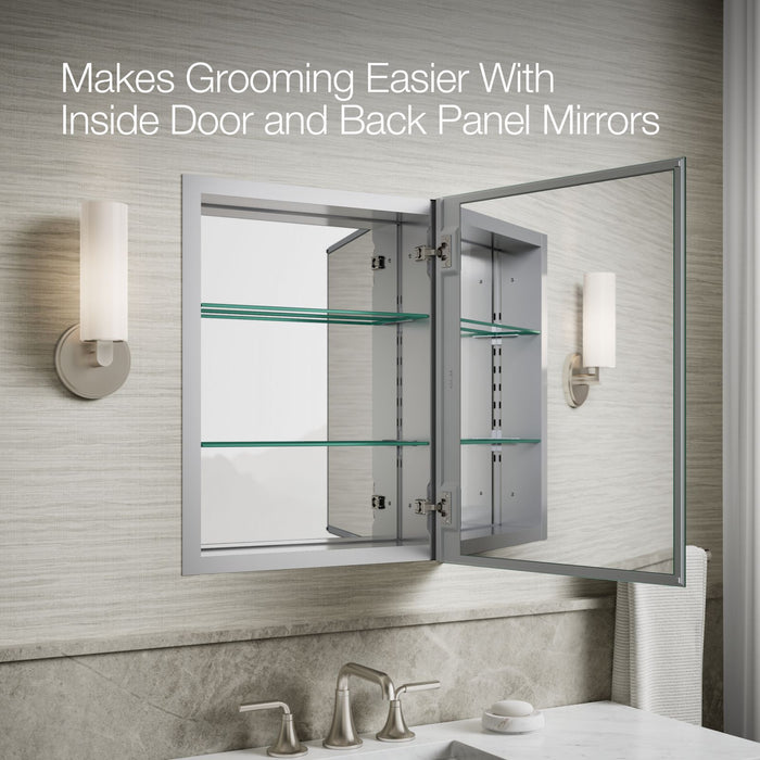 KOHLER K-56002 Embark Premium XL 20" x 26" rectangular medicine cabinet
