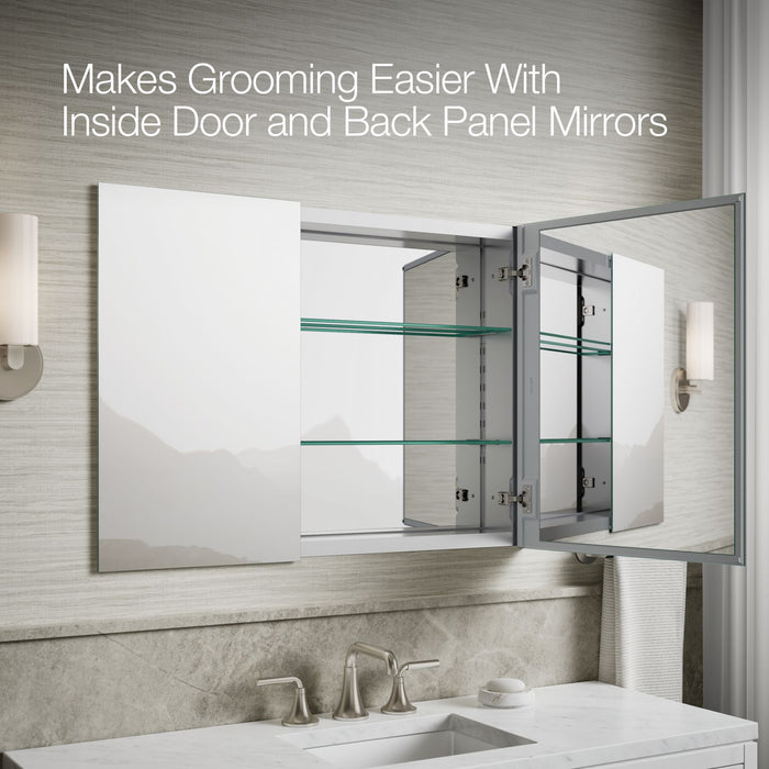 KOHLER K-56005 Embark Premium XL 35" x 26" rectangular two-door medicine cabinet