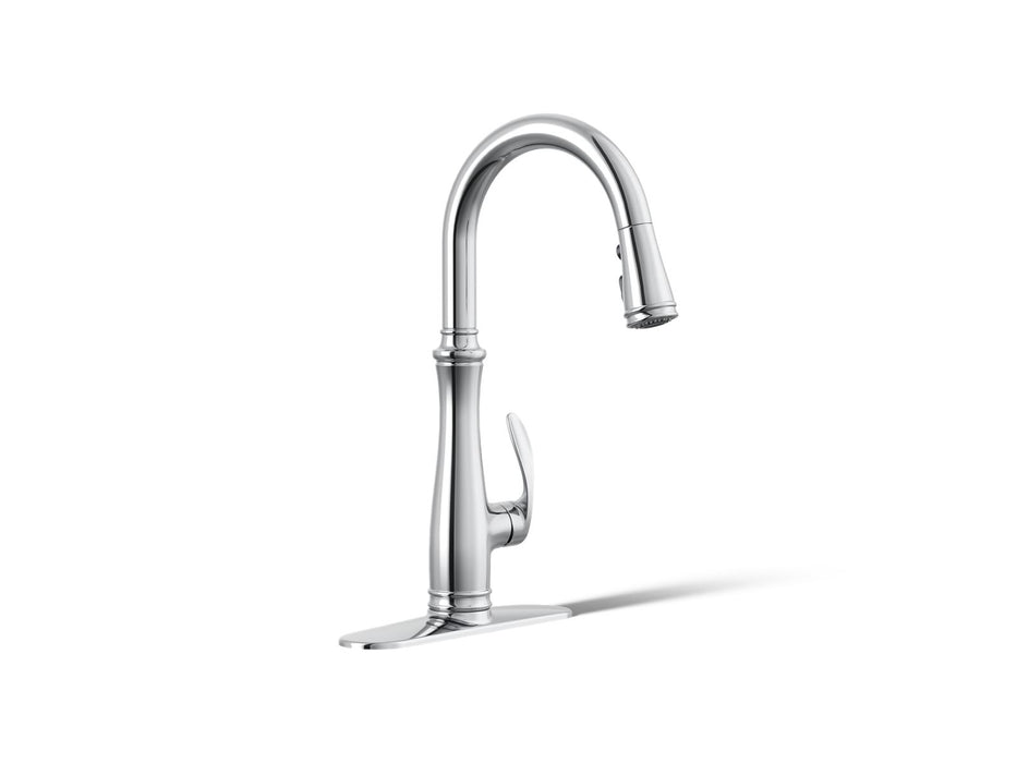KOHLER K-560 Bellera Pull-down kitchen sink faucet with three-function sprayhead