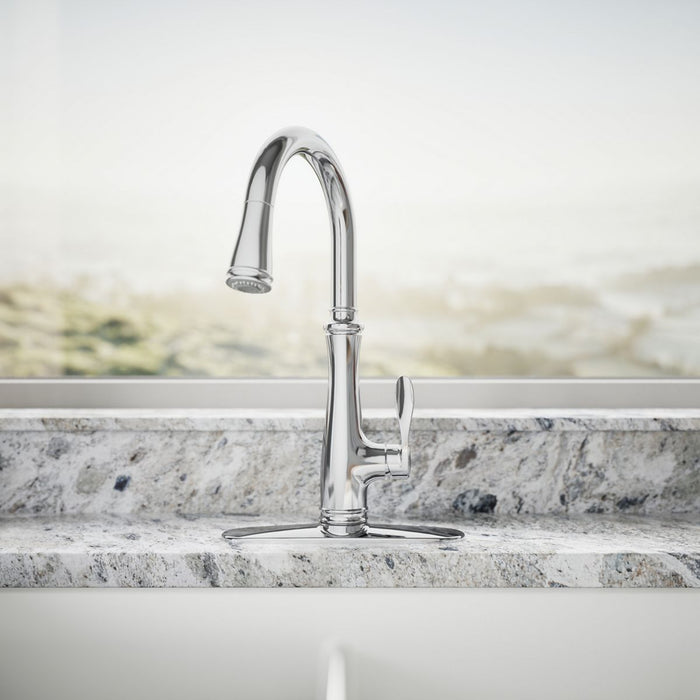 KOHLER Bellera Pull-down kitchen sink faucet with three-function sprayhead