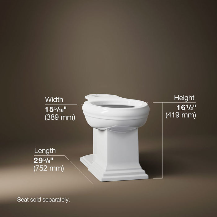KOHLER Memoirs Elongated bowl with concealed trapway