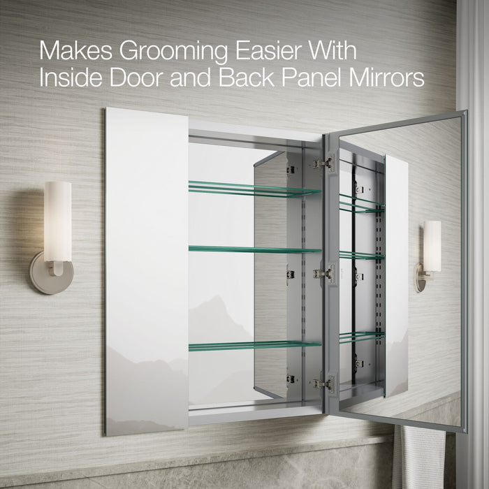 KOHLER K-56553 Embark Premium XL 30" x 36" rectangular two-door medicine cabinet