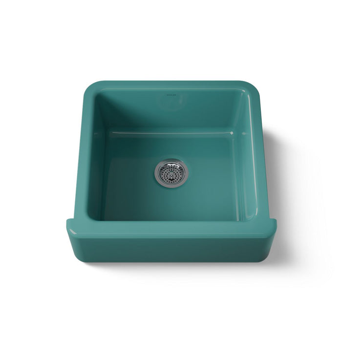 KOHLER K-5665 Whitehaven 23-1/2" undermount single-bowl farmhouse kitchen sink, teal - view 5