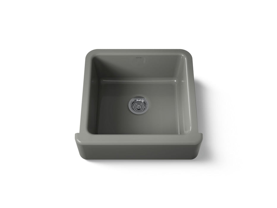 KOHLER K-5665 Whitehaven 23-1/2" undermount single-bowl farmhouse kitchen sink, thunder grey