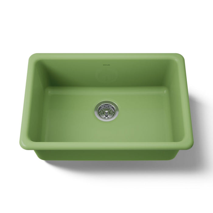 KOHLER K-5708 Iron/Tones 27" top-/undermount single-bowl kitchen sink, fresh green - view 5