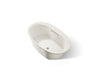 KOHLER K-5713-W1 Underscore 59-3/4" x 35-3/4" drop-in bath with Bask heated surface, biscuit