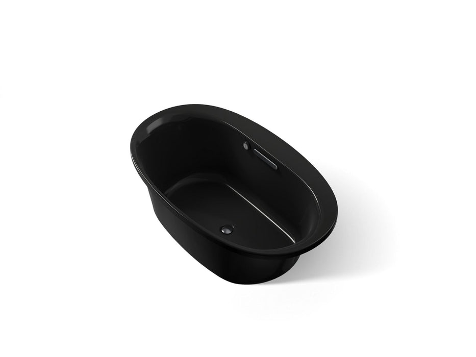 KOHLER K-5713-W1 Underscore 59-3/4" x 35-3/4" drop-in bath with Bask heated surface, black black