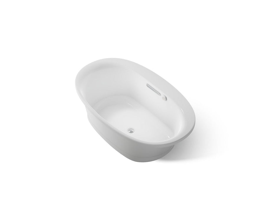 KOHLER K-5714-GH Underscore 59-3/4" x 35-3/4" drop-in Heated BubbleMassage air bath, ice grey