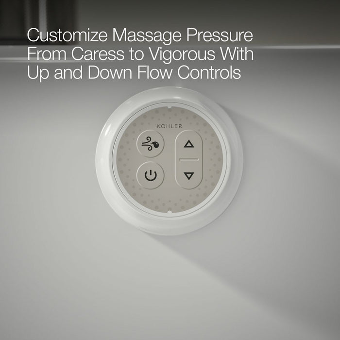 KOHLER K-5714-GHW Underscore 59-3/4" x 35-3/4" drop-in Heated BubbleMassage air bath with Bask heated surface, ice grey -...
