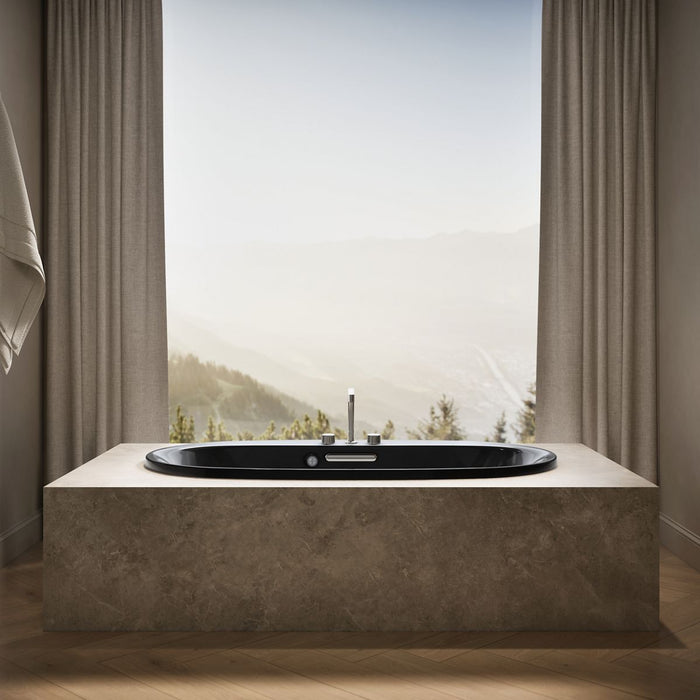 KOHLER K-5715-W1 Underscore 65-1/2" x 35-3/4" drop-in bath with Bask heated surface, black black - view 3
