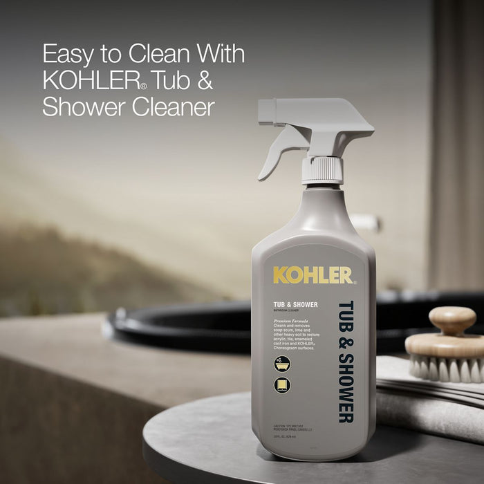 KOHLER K-5715-W1 Underscore 65-1/2" x 35-3/4" drop-in bath with Bask heated surface, black black - view 4