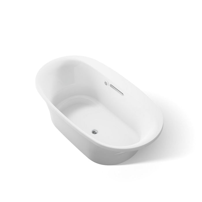 KOHLER K-5715-W1 Underscore 65-1/2" x 35-3/4" drop-in bath with Bask heated surface, white - view 5