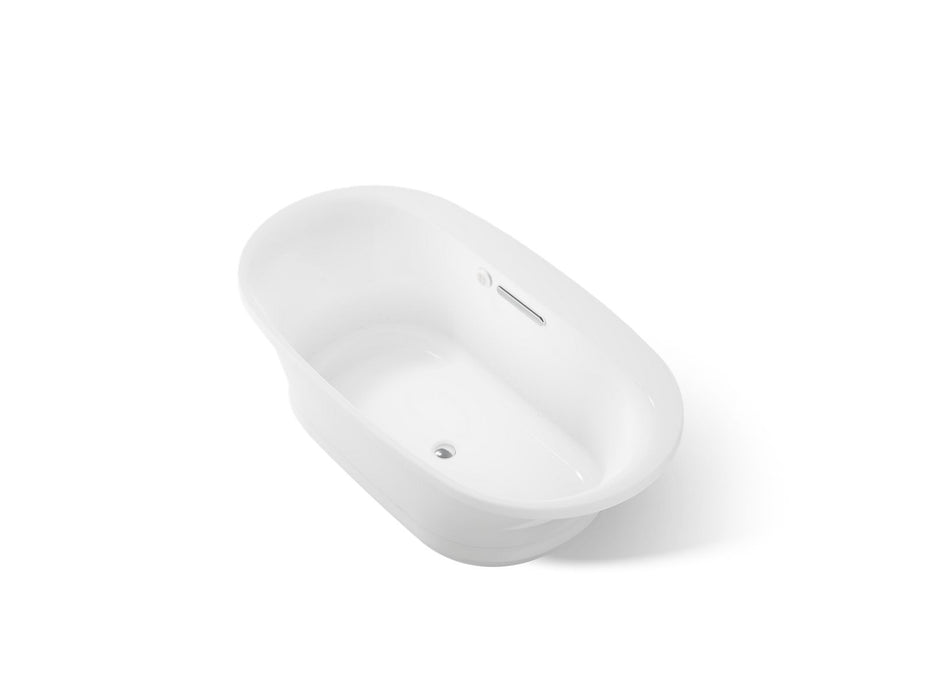 KOHLER K-5716-GHW Underscore 66" x 36" drop-in Heated BubbleMassage air bath with Bask heated surface