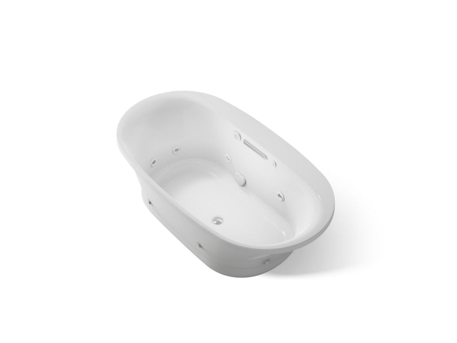 KOHLER K-5716-XHGH Underscore 65-1/2" x 35-3/4" drop-in Heated BubbleMassage air bath with whirlpool, ice grey