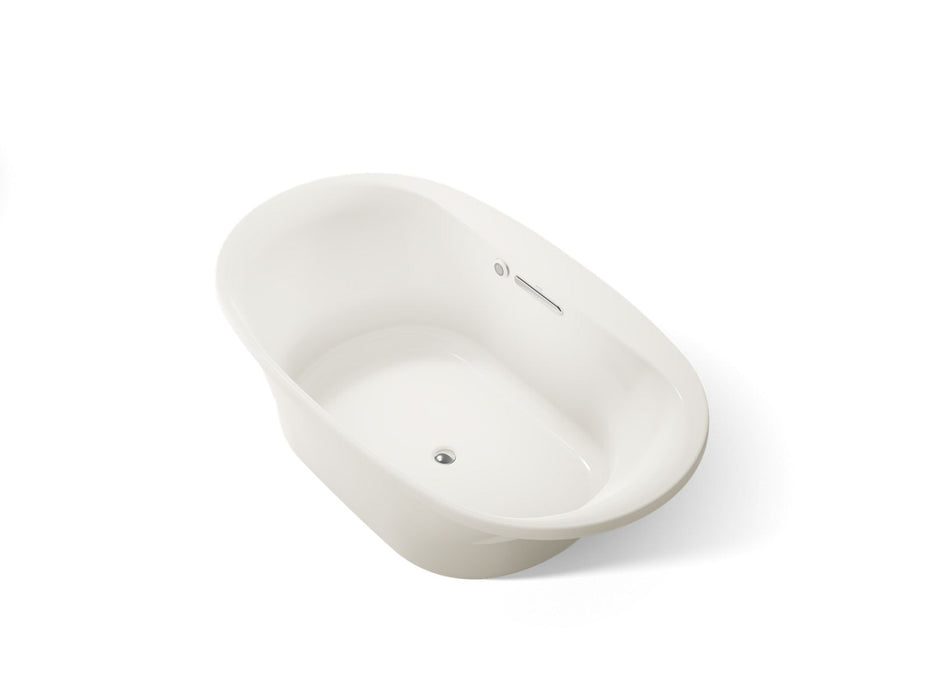 KOHLER K-5717-W1 Underscore 71-1/2" x 41-1/2" drop-in bath with Bask heated surface, biscuit